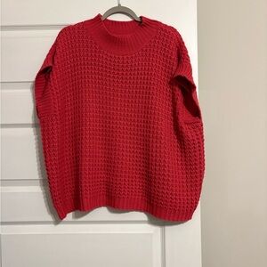 Cozy Hot Pink Knit Sweater